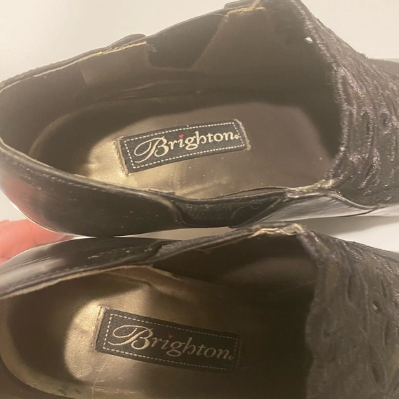 Brighton Black Floral Embroidered Shoes - Picture 5 of 10